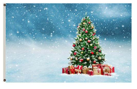 Merry Christmas Tree Flag Indoor and outdoor banner