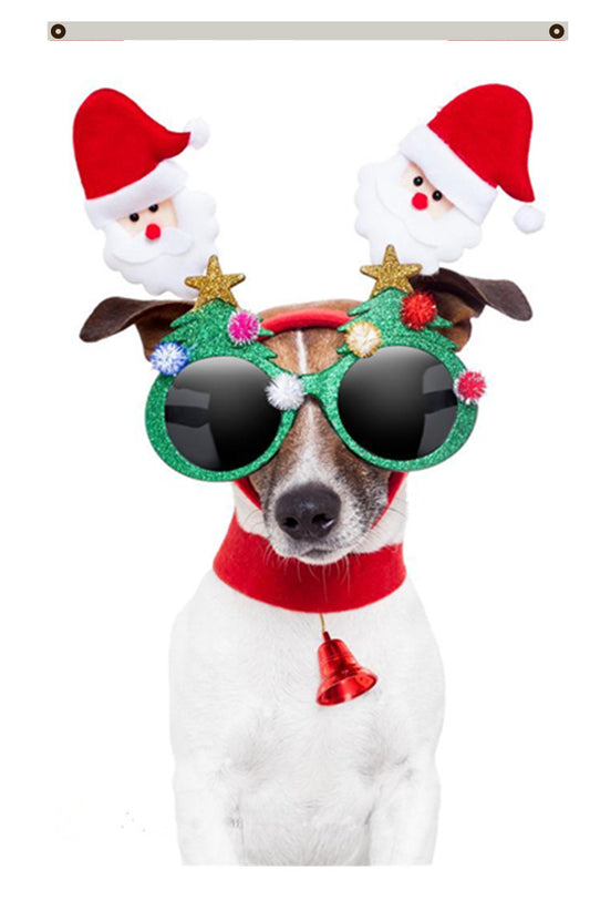 Merry Christmas Dogs Flag Indoor and outdoor banner