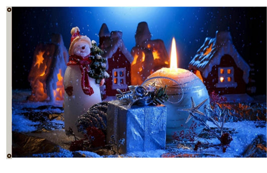 Merry Christmas  Flagv Snowman Flag Indoor and outdoor banner