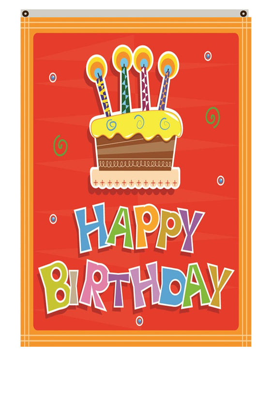 Happy Birthday banner Indoor Flag and Outdoor Flag