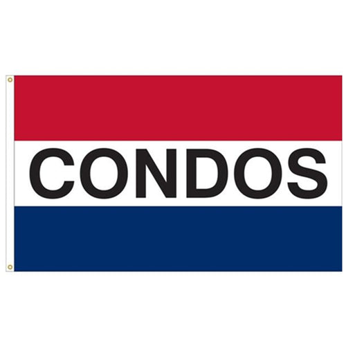 Condos Message Flag Indoor and outdoor banner