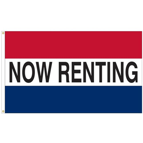 Now Renting Message Flag Indoor and outdoor banner