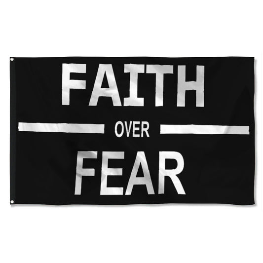 Fyon Faith Over Fear Flag Indoor and Outdoor Banner