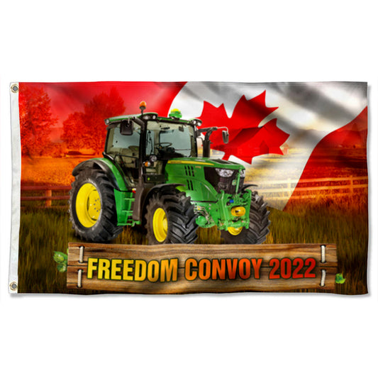 Fyon Farmers For Freedom Convoy 2022, Canadian Farmers, Mandate Freedom Flag 41506  Indoor and outdoor banner