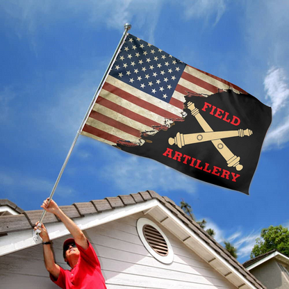 Fyon Field Artillery Crossed Cannons Flag Indoor and outdoor banner 224095