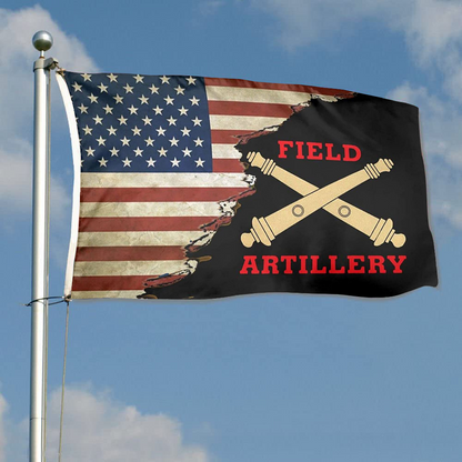 Fyon Field Artillery Crossed Cannons Flag Indoor and outdoor banner 224095