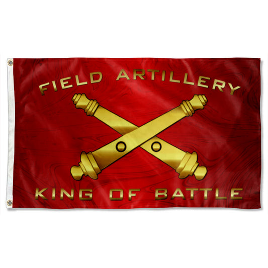 Fyon Field Artillery King of Battle Flag Red Indoor and outdoor banner