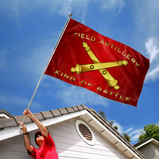 Fyon Field Artillery King of Battle Flag Red Indoor and outdoor banner