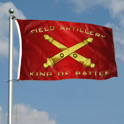 Fyon Field Artillery King of Battle Flag Red Indoor and outdoor banner