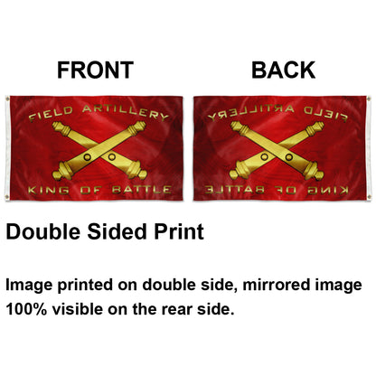 Fyon Field Artillery King of Battle Flag Red Indoor and outdoor banner