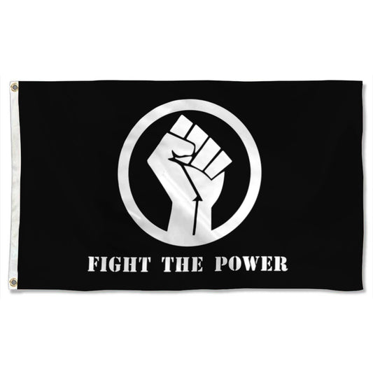 Fyon Fight The Power Stop The Violence Flag Banner