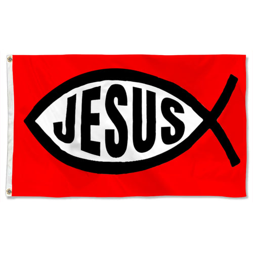 Fyon Fish Church America God Jesus, Christian's Flag Indoor and outdoor banner