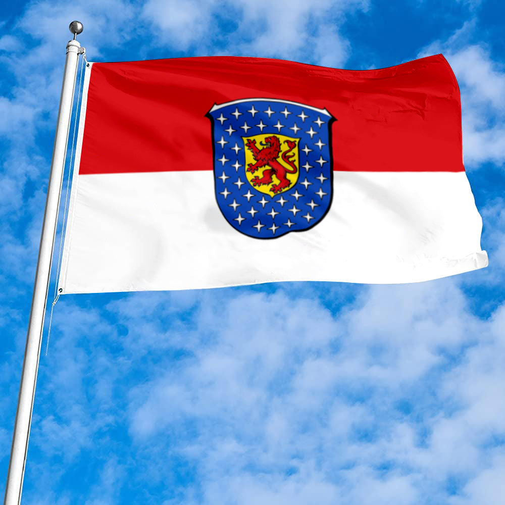 Fyon Former Darmstadt District, in Hesse, Germany Flag banner