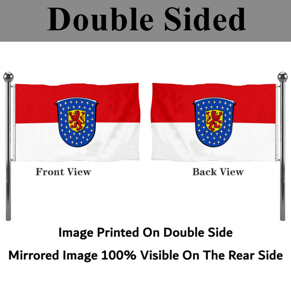 Fyon Former Darmstadt District, in Hesse, Germany Flag banner