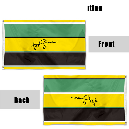 Fyon Formula One Ayrton Senna autograph Logo Flag-sign  Flag Banner