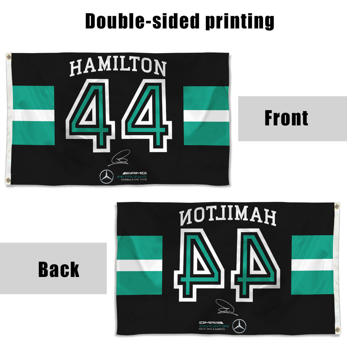 Fyon Formula one F1 Lewis Hamilton #44 Flag Banner