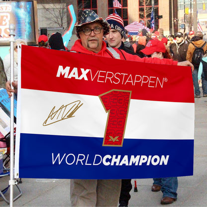 Fyon Formula one F1 Max Verstappen #1 World Champion Racing Flag  Indoor and Outdoor Banner