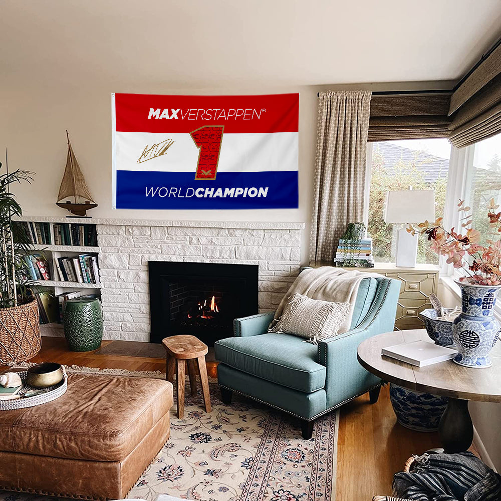 Fyon Formula one F1 Max Verstappen #1 World Champion Racing Flag  Indoor and Outdoor Banner