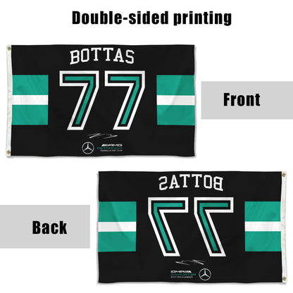 Fyon Formula one F1 Valtteri Bottas #77 Flag Banner