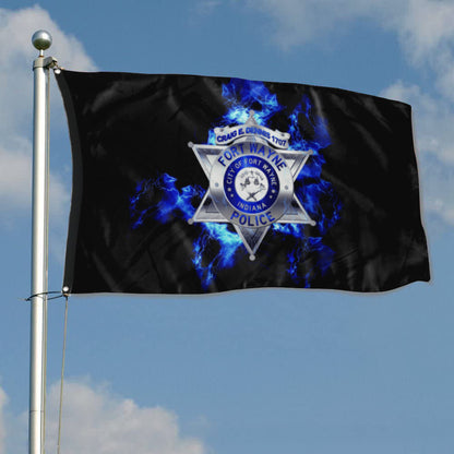 Fyon The City Of  Fort Wayne Police Flag  Indoor and outdoor banner