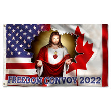 Fyon Freedom Not Fear Truckers For Convoy 2022 Mandate Freedom Jesus Canadian Flag 41044 Indoor and outdoor banner