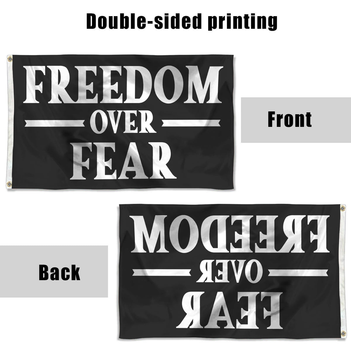 Fyon Freedom Over Fear B flag Desantis Army USA Indoor and outdoor banner
