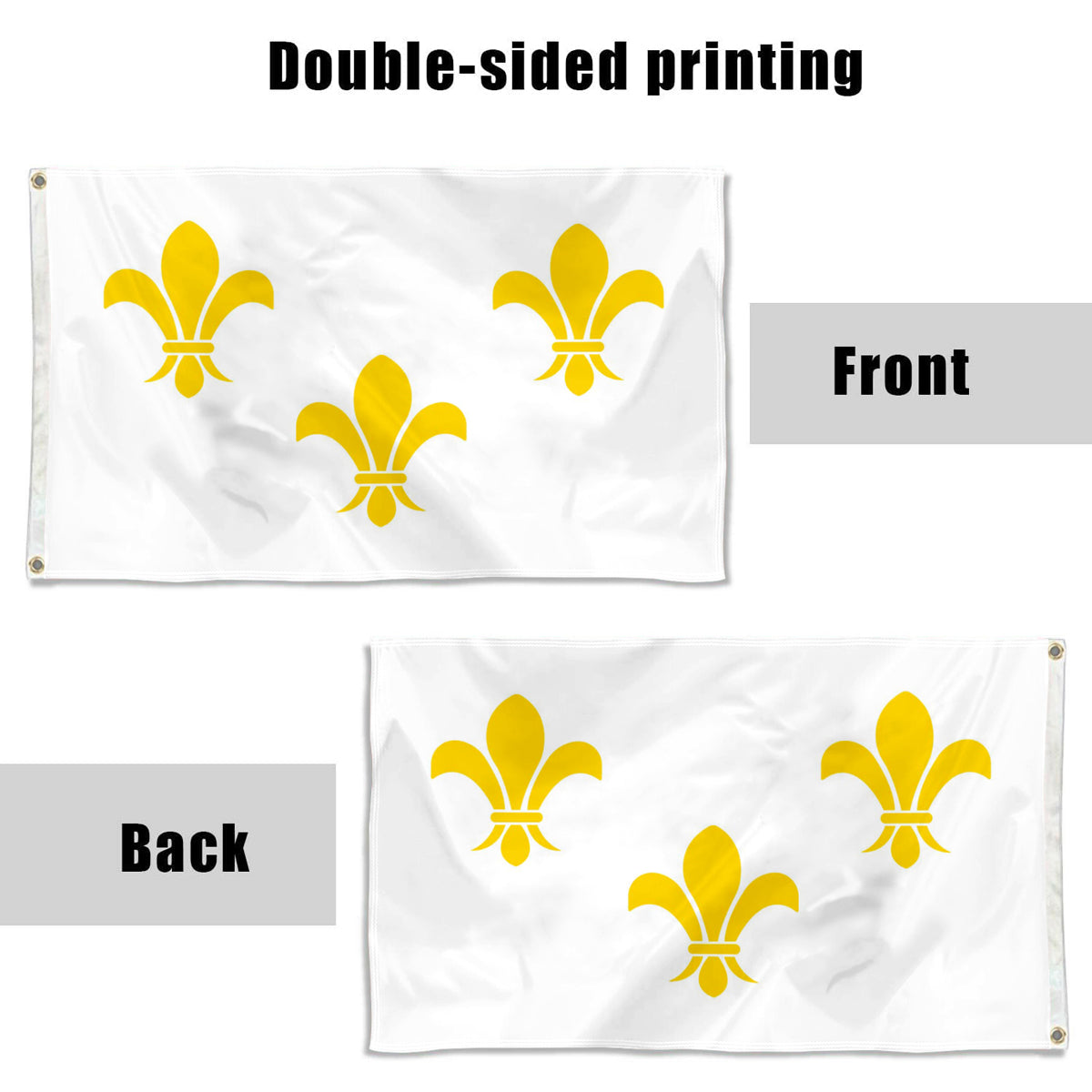 Fyon French Fleur-de-Lis White Flag (1590-1790)  Banner