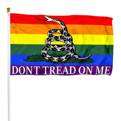 Fyon Rainbow Gadsden Flag Indoor and outdoor banner