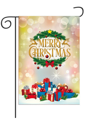 Fyon Merry Christmas Santa Claus Decorative Double Sided Vertical House Garden Flag 12.5x18inch--GF102205