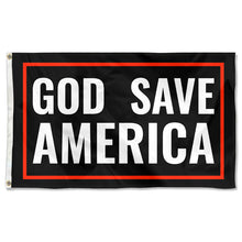 Fyon GOD SAVE America Flag Black Indoor and outdoor banner