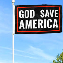 Fyon GOD SAVE America Flag Black Indoor and outdoor banner