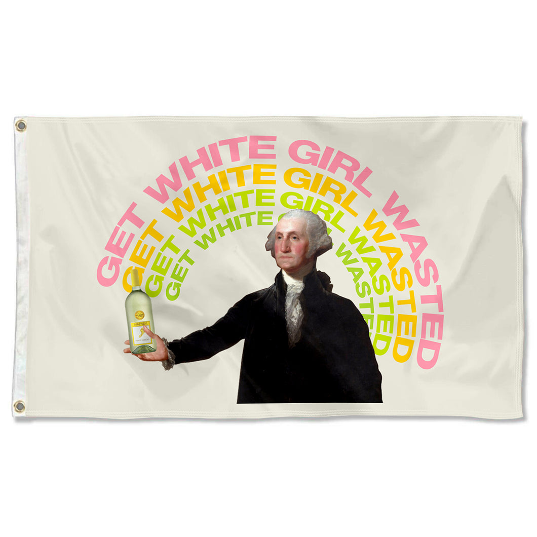 Fyon George Washington Flag Get White Girl Wasted Indoor and outdoor banner