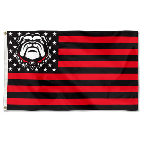 Fyon Georgia Bulldogs Stars and Stripes Flag Banner