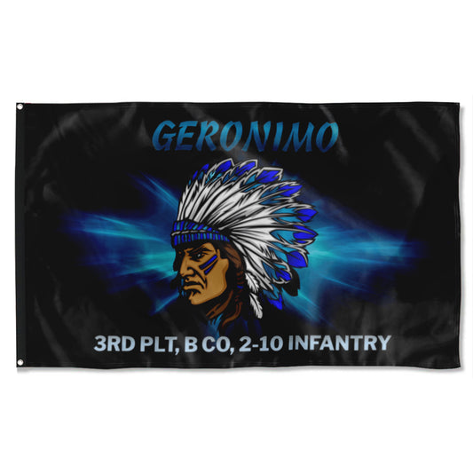 Fyon Gernimo 3rd B CO 2-10 Infantry Flag  Indoor and outdoor banner