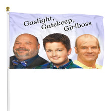 Fyon Gibby Gaslight Gatekeep Girlboss Flag Indoor and outdoor banner