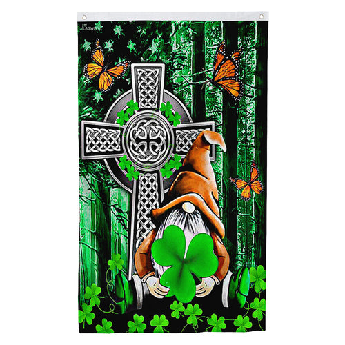 Fyon Gnome Irish Cross Flag  Indoor and outdoor banner