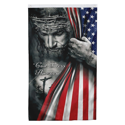 Fyon God Bless America flag Indoor and outdoor banner