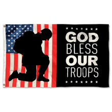 Fyon God Bless Our Troops Flag  Indoor and Outdoor Banner