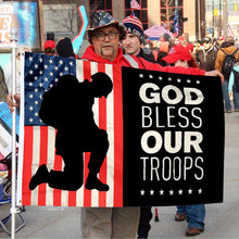 Fyon God Bless Our Troops Flag  Indoor and Outdoor Banner