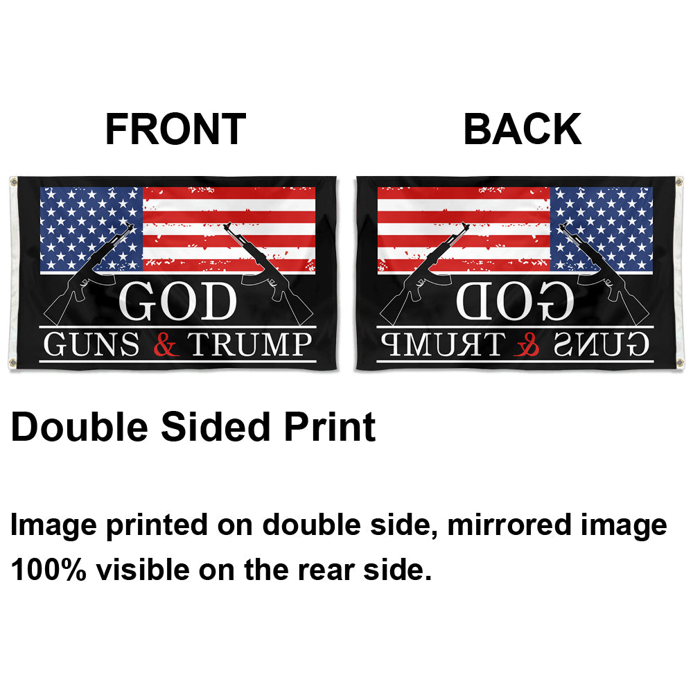 Fyon God & Guns USA Make America Great Flag Banner