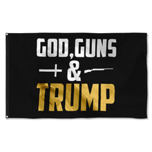 Fyon God,Guns & Trump Flag Indoor and Outdoor Banner