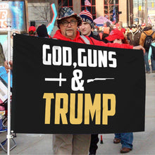 Fyon God,Guns & Trump Flag Indoor and Outdoor Banner