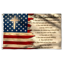 Fyon God’s Ten Commandments American Flag 41042 Indoor and outdoor banner