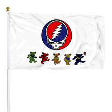 Fyon Grateful Dead Dancing Bears Flag Indoor and outdoor banner