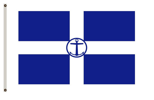 Greek pilot boat ensign Flag  landscape flagag