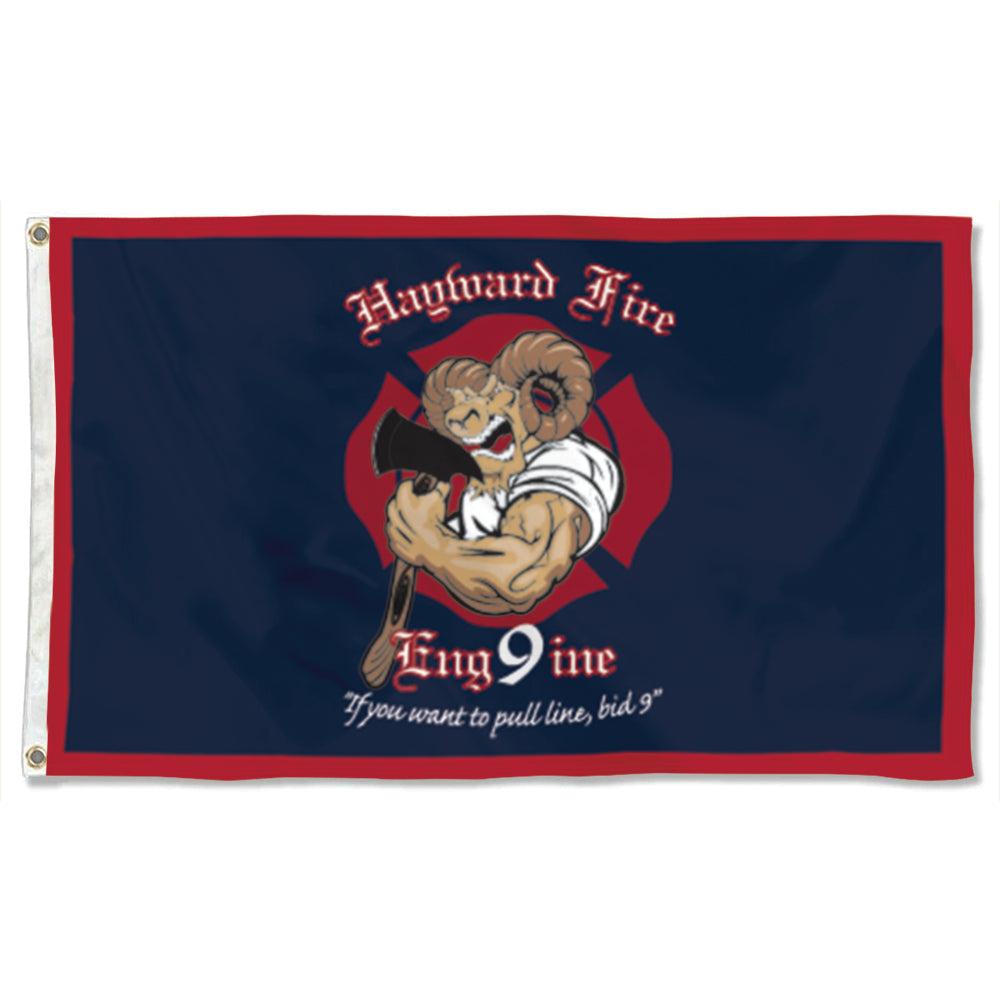 Fyon HAYWARD FIRE ENG9INE Flag Banner