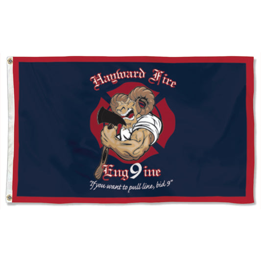 Fyon HAYWARD FIRE ENG9INE Flag Banner