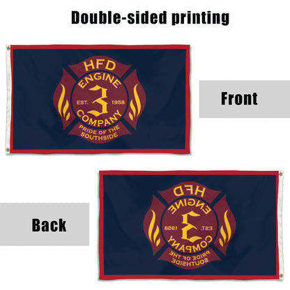 Fyon HFD ENGINE 3 COMPANY Flag Banner