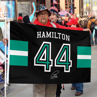 Fyon Hamlilton 44# Racing Flag  Indoor and Outdoor Banner