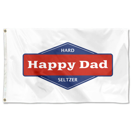 Fyon Happy Dad White Flag Hard Seltzer Send Nelk Nelkboys for The Boys Indoor and outdoor banner